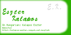 eszter kalapos business card